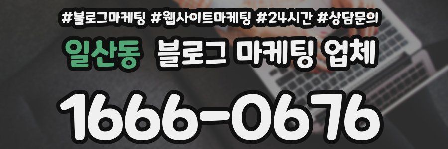 일산동 블로그 마케팅 업체