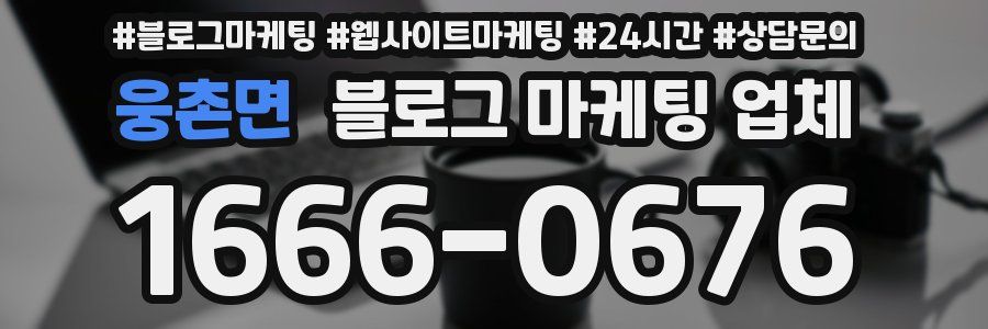 웅촌면 블로그 마케팅 업체