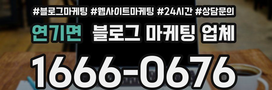 연기면 블로그 마케팅 업체