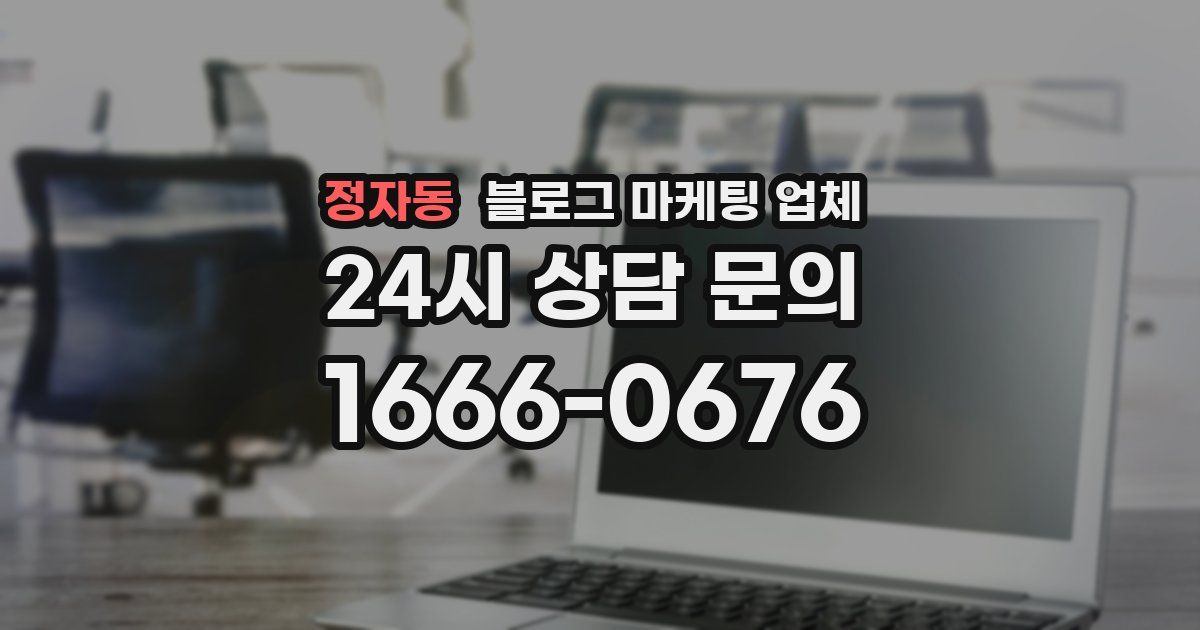 정자동 블로그 마케팅 업체
