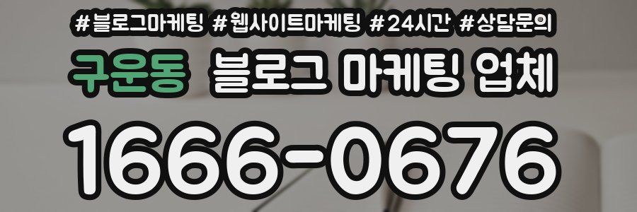 구운동 블로그 마케팅 업체