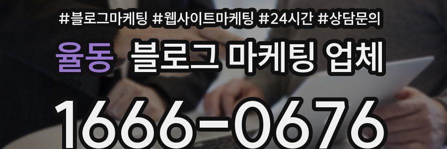 율동 블로그 마케팅 업체