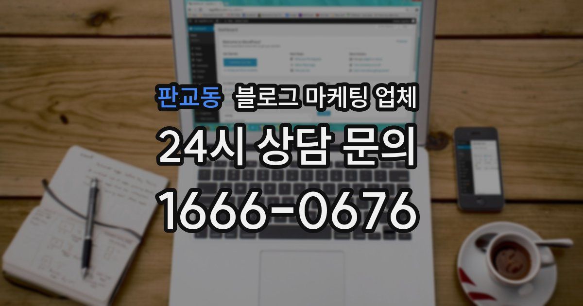 판교동 블로그 마케팅 업체