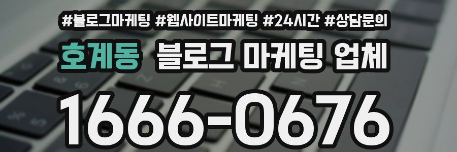 호계동 블로그 마케팅 업체