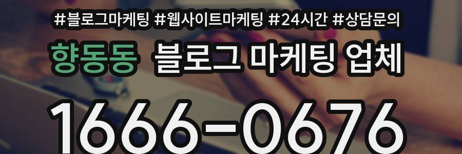 향동동 블로그 마케팅 업체