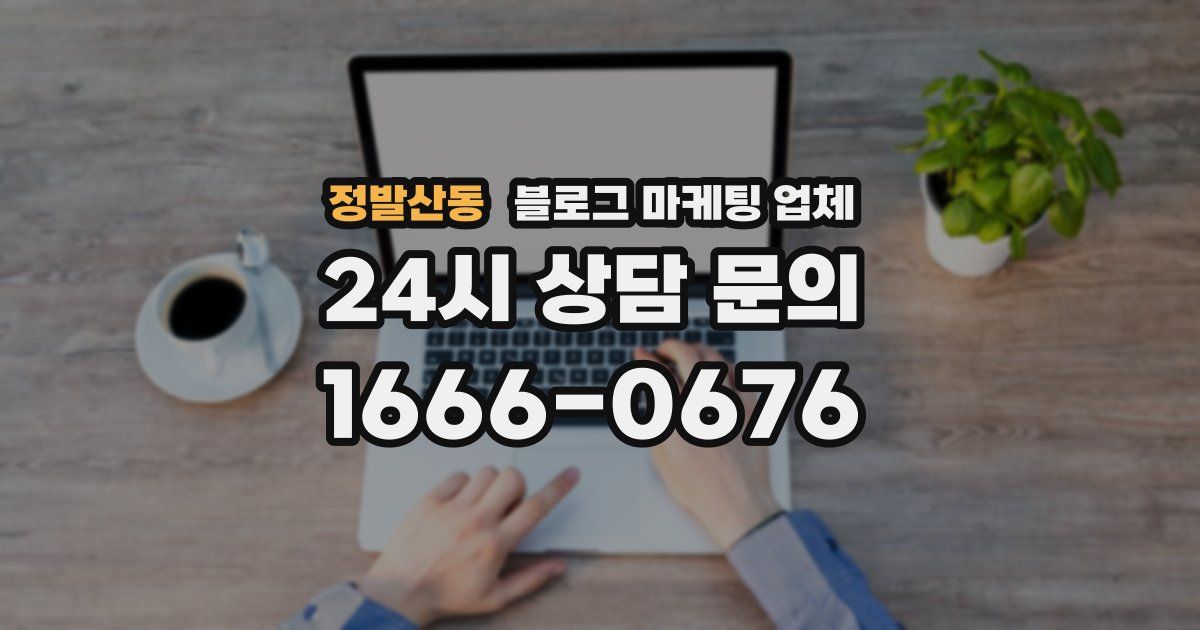 정발산동 블로그 마케팅 업체