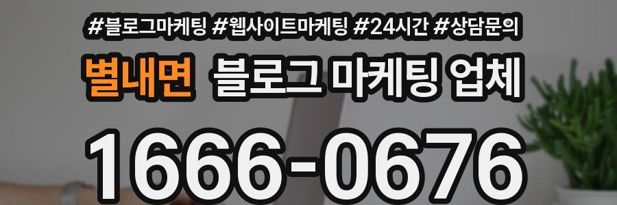 별내면 블로그 마케팅 업체