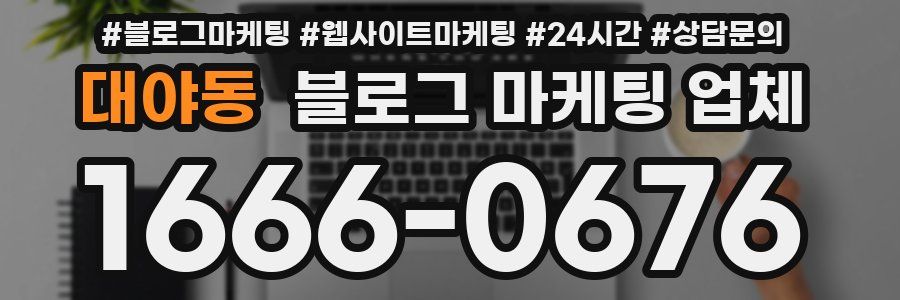 대야동 블로그 마케팅 업체