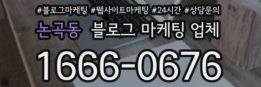논곡동 블로그 마케팅 업체