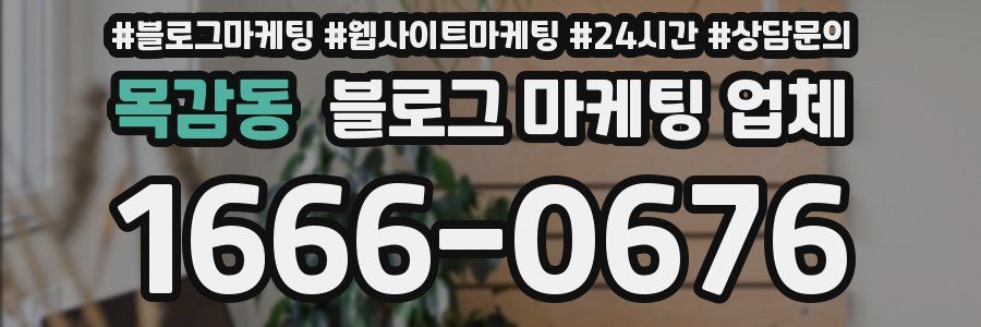 목감동 블로그 마케팅 업체