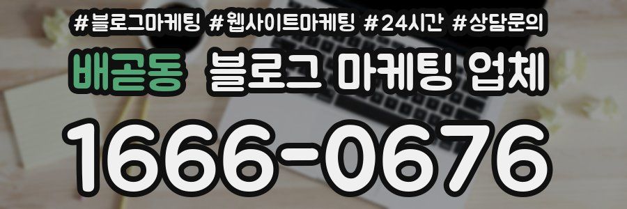 배곧동 블로그 마케팅 업체