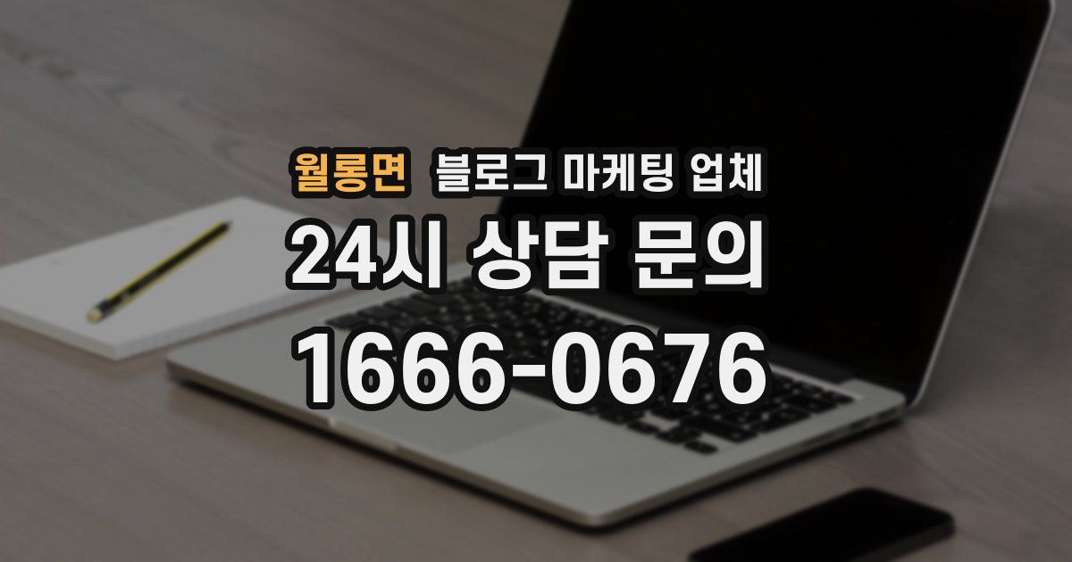 월롱면 블로그 마케팅 업체