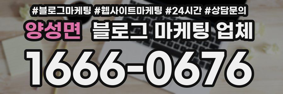 양성면 블로그 마케팅 업체