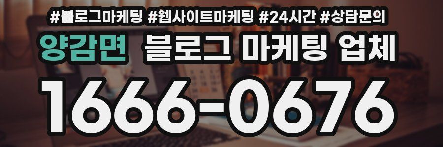 양감면 블로그 마케팅 업체