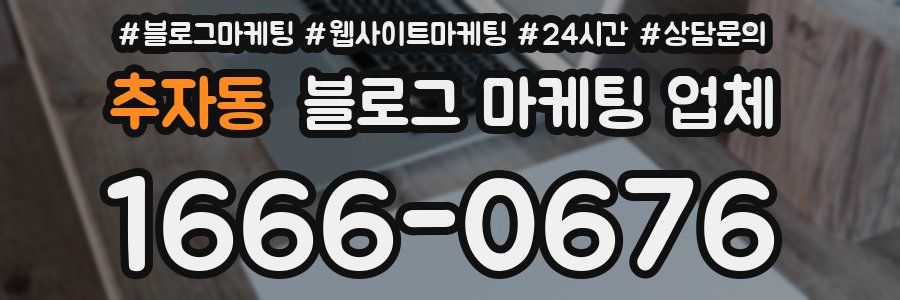 추자동 블로그 마케팅 업체