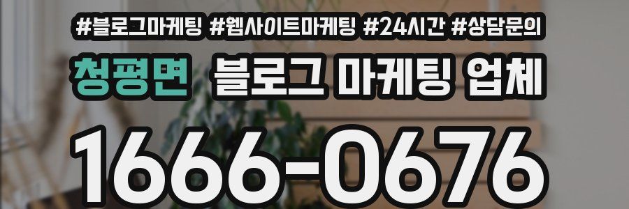 청평면 블로그 마케팅 업체