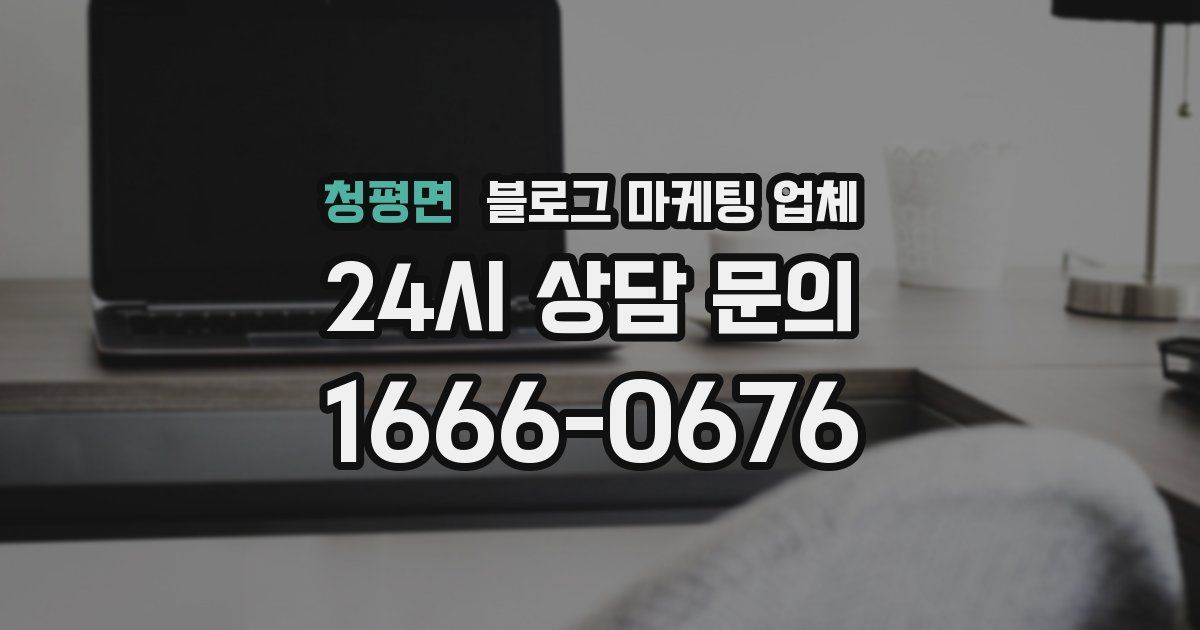 청평면 블로그 마케팅 업체