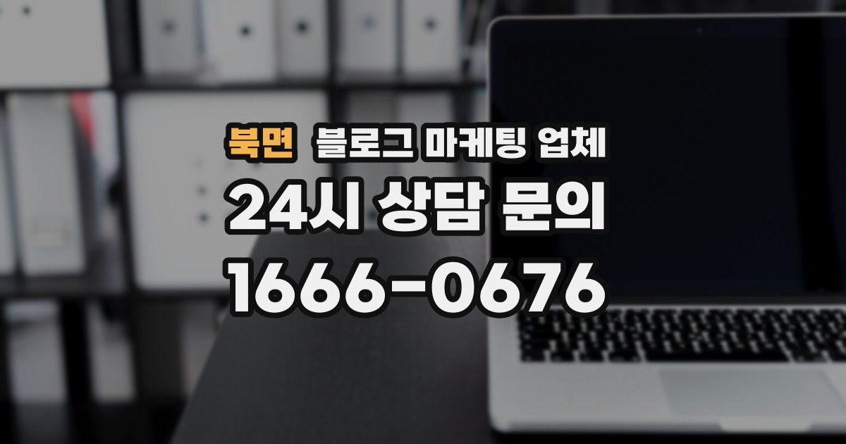 북면 블로그 마케팅 업체