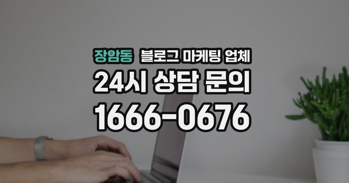 장암동 블로그 마케팅 업체