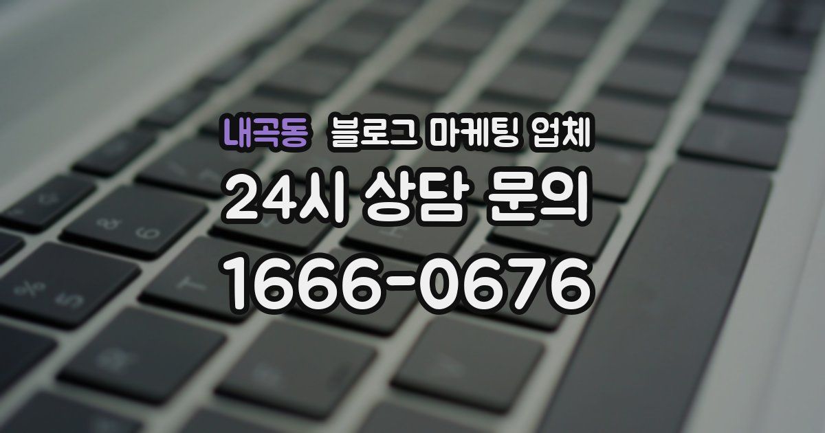 내곡동 블로그 마케팅 업체