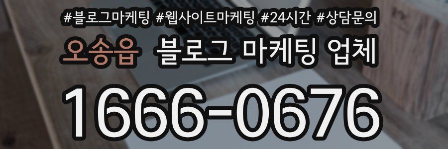 오송읍 블로그 마케팅 업체
