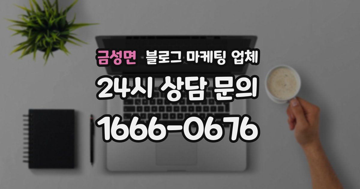 금성면 블로그 마케팅 업체