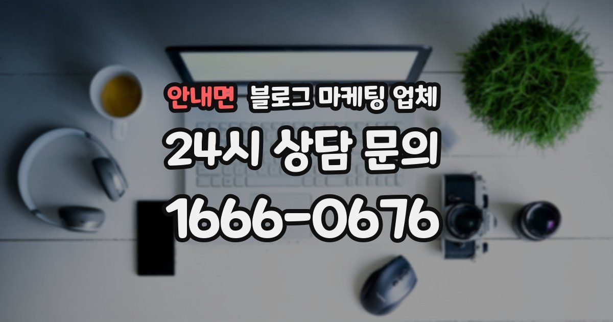 안내면 블로그 마케팅 업체