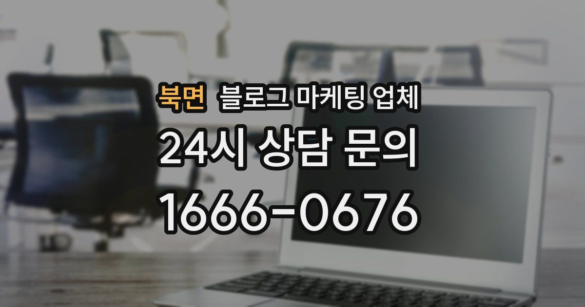 북면 블로그 마케팅 업체