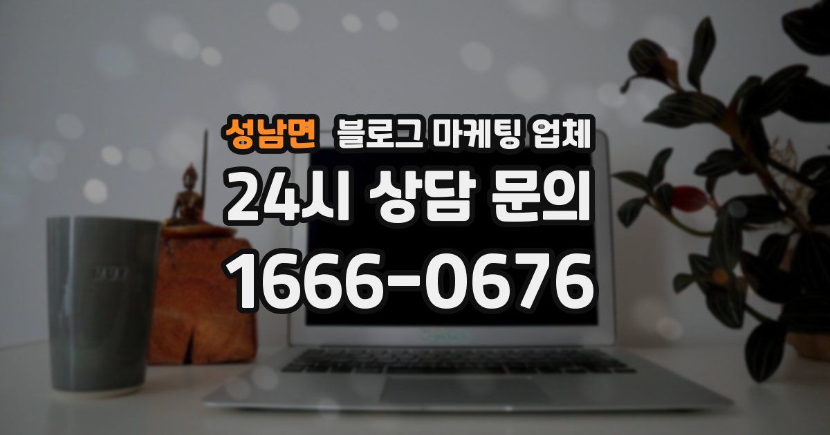 성남면 블로그 마케팅 업체