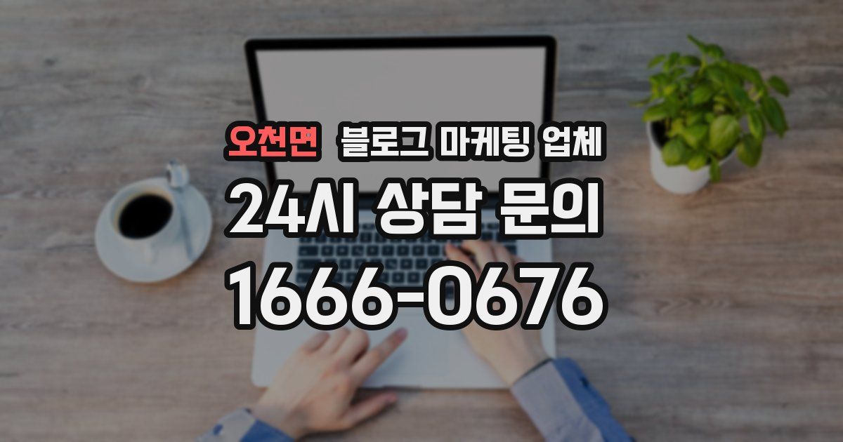 오천면 블로그 마케팅 업체