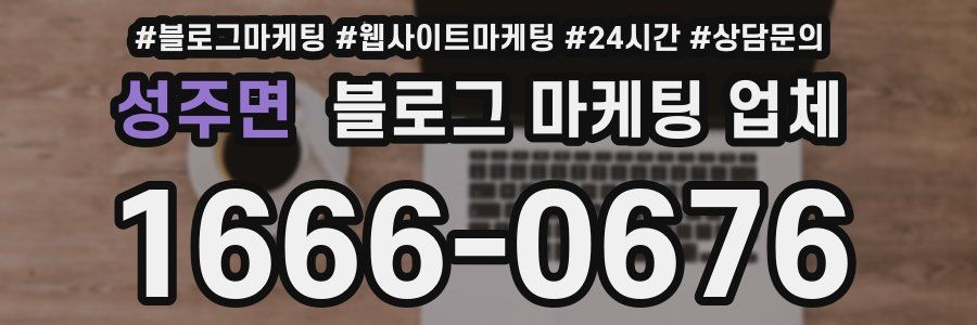 성주면 블로그 마케팅 업체
