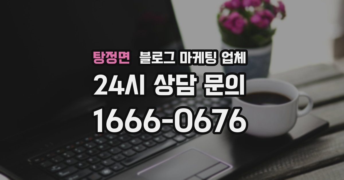 탕정면 블로그 마케팅 업체