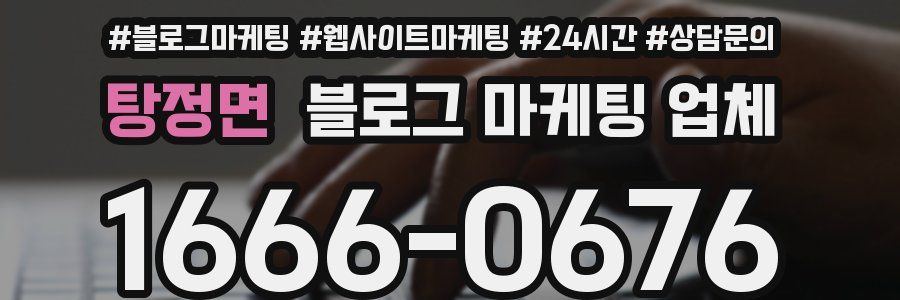 탕정면 블로그 마케팅 업체