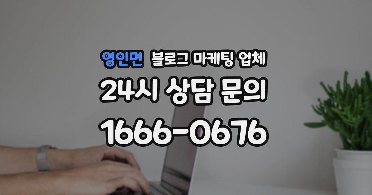 영인면 블로그 마케팅 업체