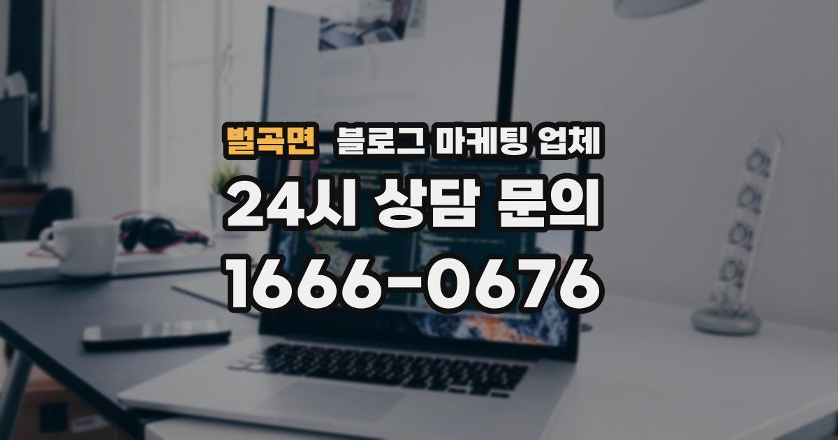 벌곡면 블로그 마케팅 업체