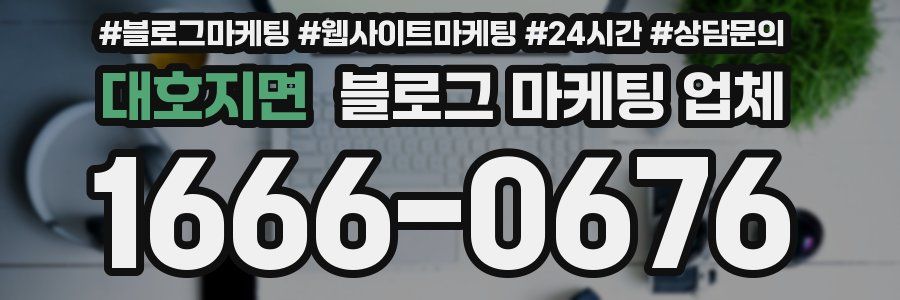 대호지면 블로그 마케팅 업체