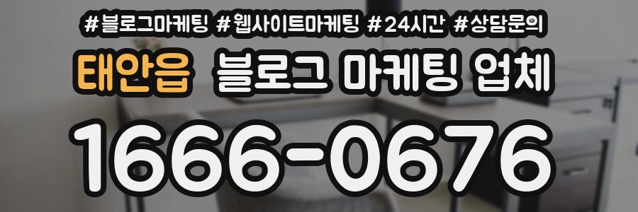 태안읍 블로그 마케팅 업체