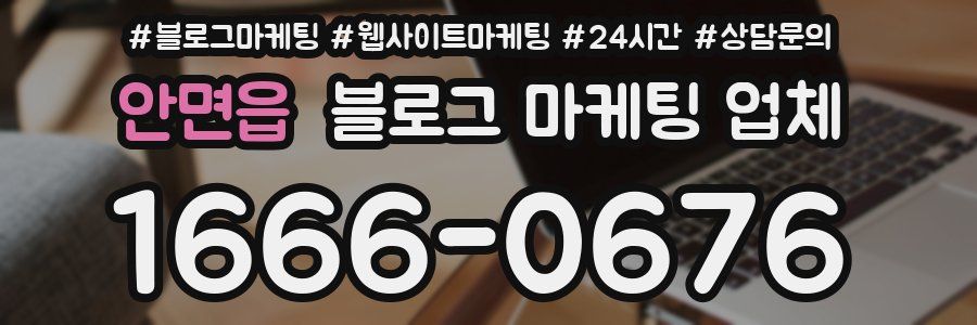 안면읍 블로그 마케팅 업체
