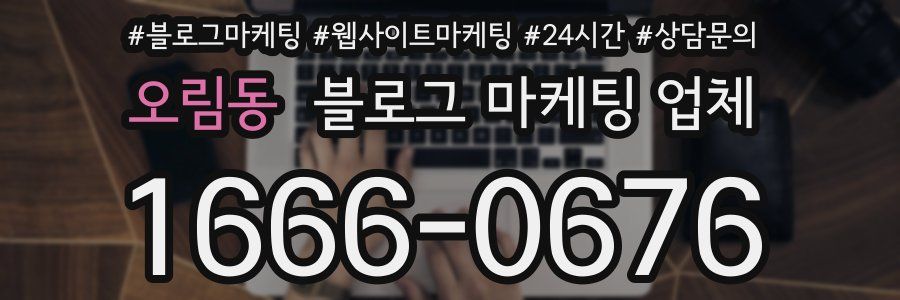 오림동 블로그 마케팅 업체