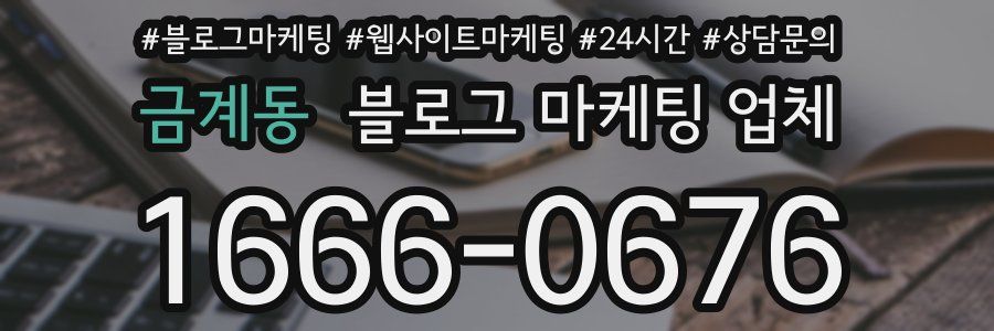 금계동 블로그 마케팅 업체