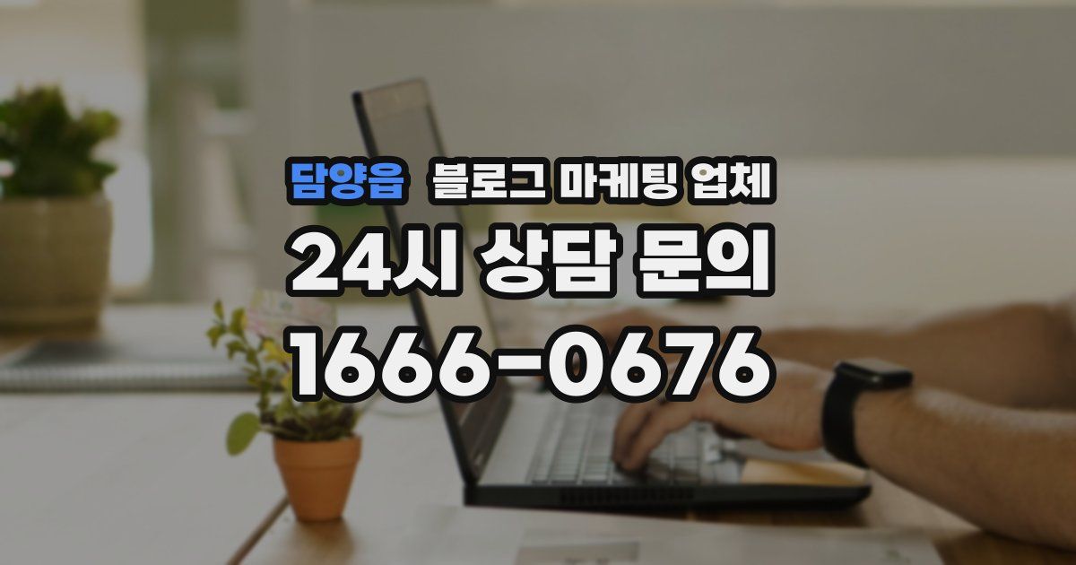 담양읍 블로그 마케팅 업체