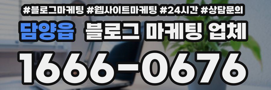 담양읍 블로그 마케팅 업체