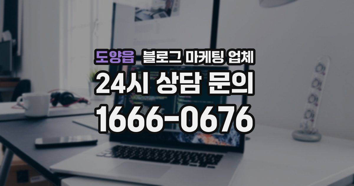 도양읍 블로그 마케팅 업체