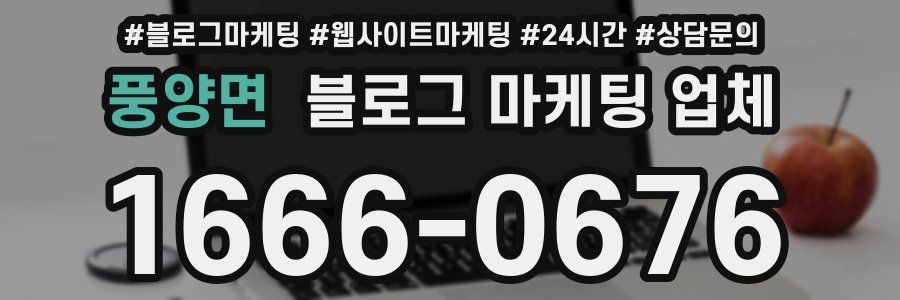 풍양면 블로그 마케팅 업체