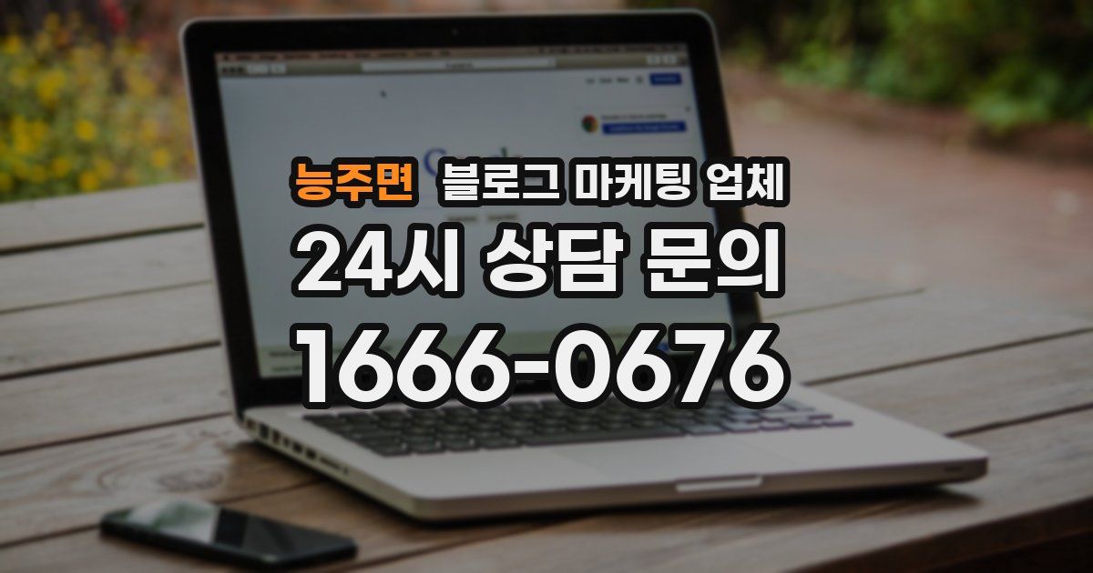 능주면 블로그 마케팅 업체