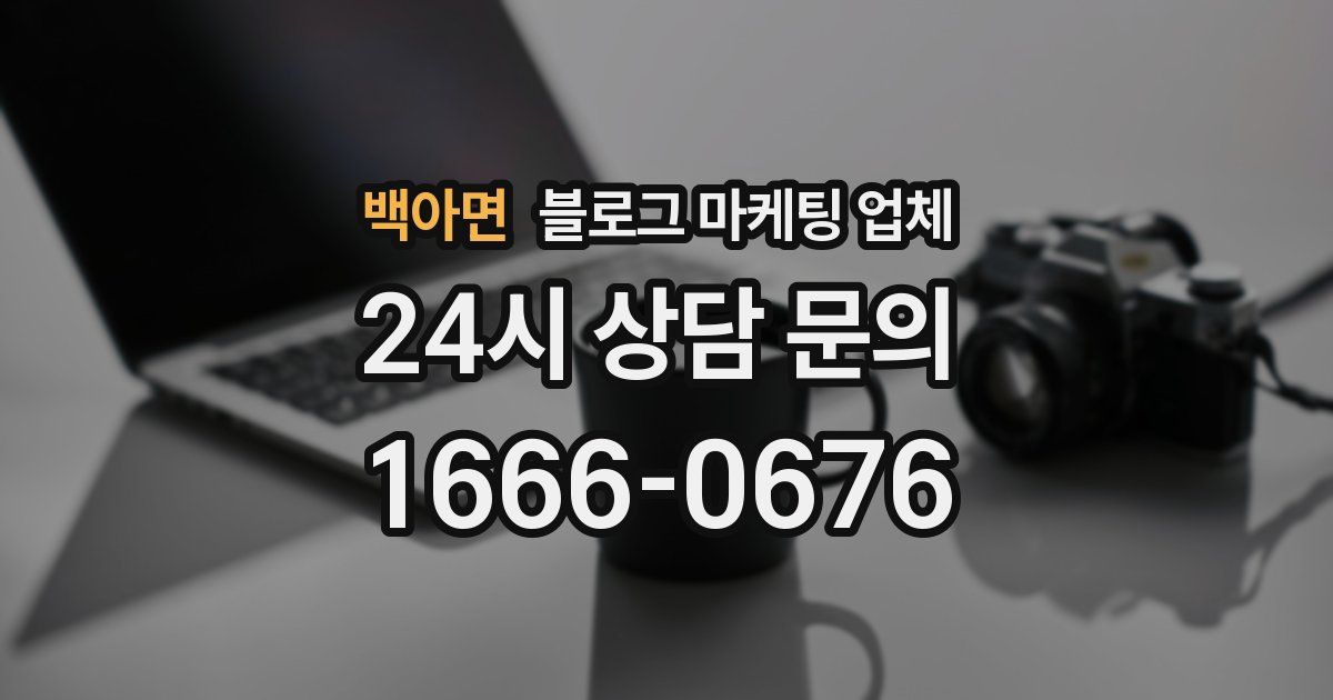 백아면 블로그 마케팅 업체