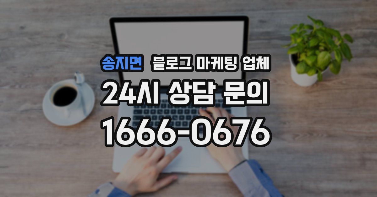 송지면 블로그 마케팅 업체