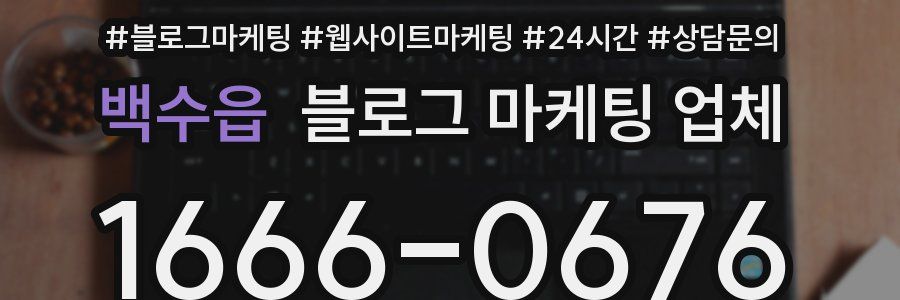 백수읍 블로그 마케팅 업체