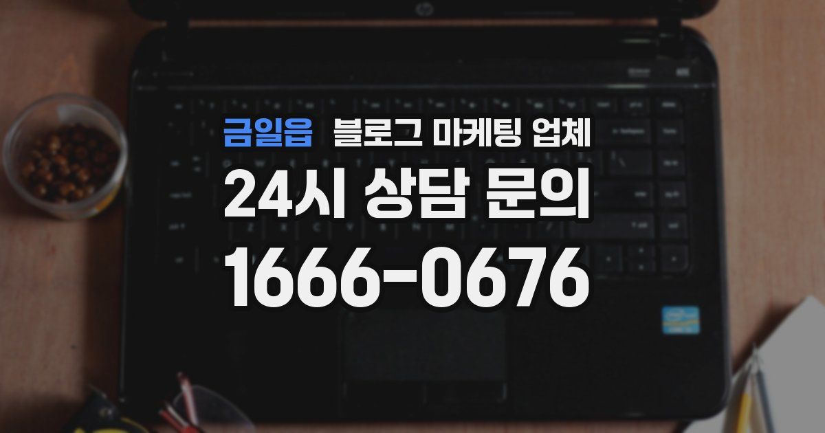 금일읍 블로그 마케팅 업체