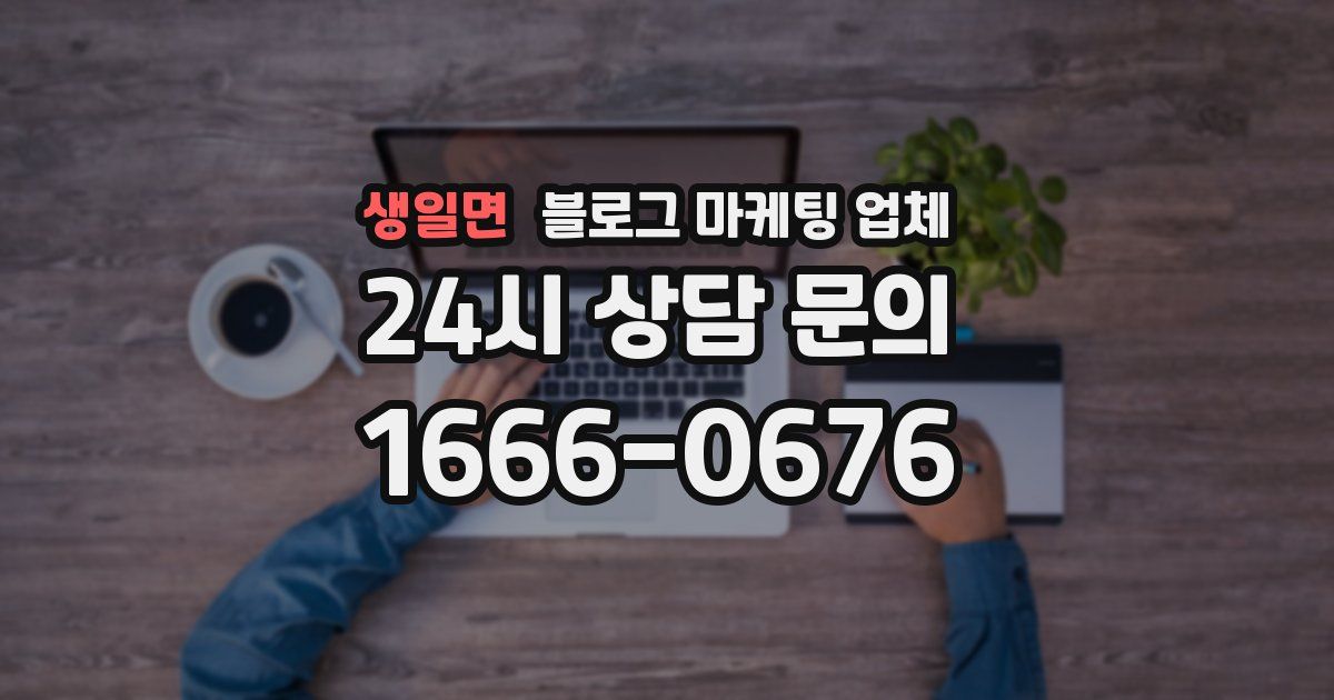 생일면 블로그 마케팅 업체